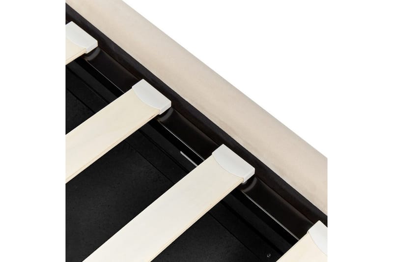 Seng med oppbevaring Metz - Beige, Sølv/Fløyel, 90x200 cm - Møbler - Senger - Senger med oppbevaring