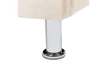 Seng med oppbevaring Metz - Beige, Sølv/Fløyel, 90x200 cm - Møbler - Senger - Senger med oppbevaring