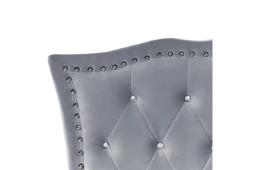 Seng med oppbevaring Metz - Grå, Sølv/Fløyel, 90x200 cm - Møbler - Senger - Senger med oppbevaring