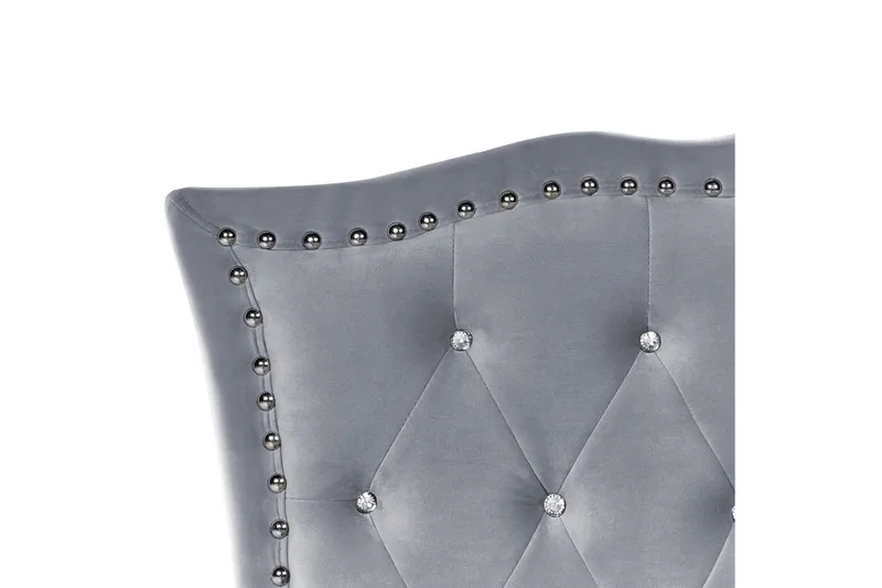 Seng med oppbevaring Metz - Grå, Sølv/Fløyel, 90x200 cm - Møbler - Senger - Senger med oppbevaring