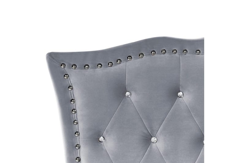 Seng med oppbevaring Metz - Grå, Sølv/Fløyel, 90x200 cm - Møbler - Senger - Senger med oppbevaring