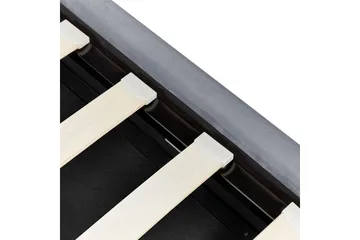 Seng med oppbevaring Metz - Grå, Sølv/Fløyel, 90x200 cm - Møbler - Senger - Senger med oppbevaring