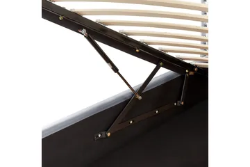 Seng med oppbevaring Metz - Grå, Sølv/Fløyel, 90x200 cm - Møbler - Senger - Senger med oppbevaring