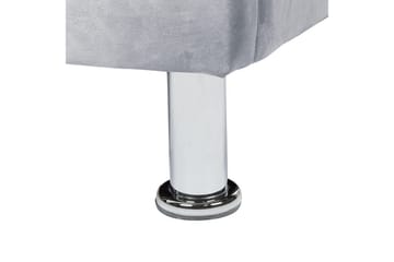 Seng med oppbevaring Metz - Grå, Sølv/Fløyel, 90x200 cm - Møbler - Senger - Senger med oppbevaring