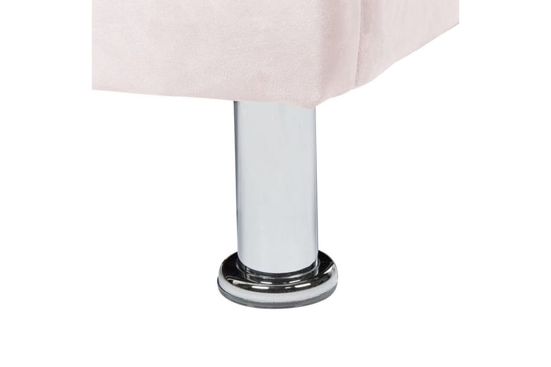 Seng med oppbevaring Metz - Rosa, Sølv/Velur, Rosa, Sølv/Fløyel, 90x200 cm - Møbler - Senger - Senger med oppbevaring