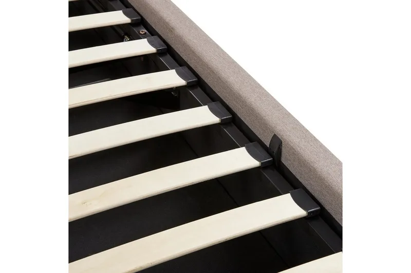 Seng med oppbevaring Monestier - Beige, 160x200 cm - Møbler - Senger - Senger med oppbevaring