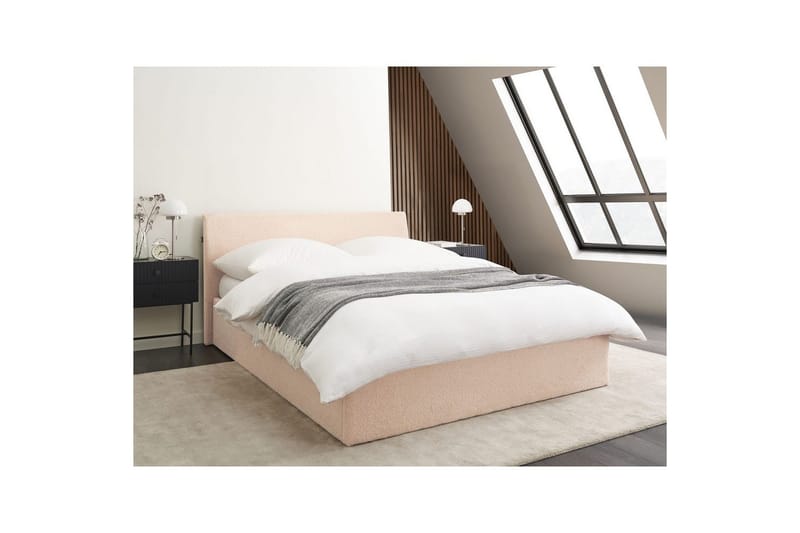 Seng med oppbevaring Orbey - Beige, 140x200 cm - Møbler - Senger - Senger med oppbevaring