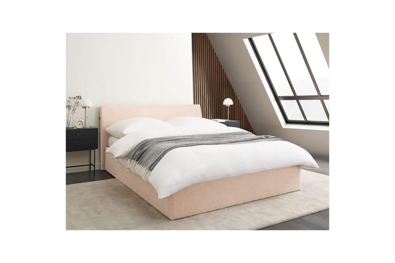 Seng med oppbevaring Orbey - Beige, 140x200 cm - Møbler - Senger - Senger med oppbevaring