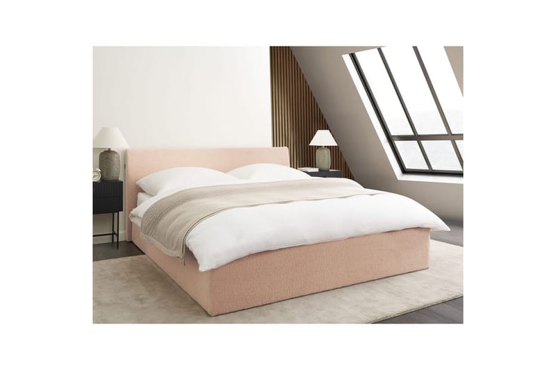 Seng med oppbevaring Orbey - Beige, 160x200 cm - Møbler - Senger - Senger med oppbevaring