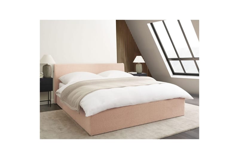 Seng med oppbevaring Orbey - Beige, 160x200 cm - Møbler - Senger - Senger med oppbevaring