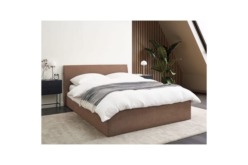 Seng med oppbevaring Orbey - Brun, 140x200 cm - Møbler - Senger - Senger med oppbevaring