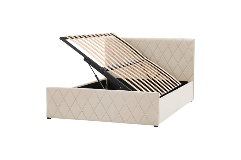 Seng med oppbevaring Rochefort - Beige, 140x200 cm - Møbler - Senger - Senger med oppbevaring