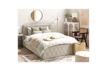 Seng med oppbevaring Rochefort - Beige, 140x200 cm - Møbler - Senger - Senger med oppbevaring