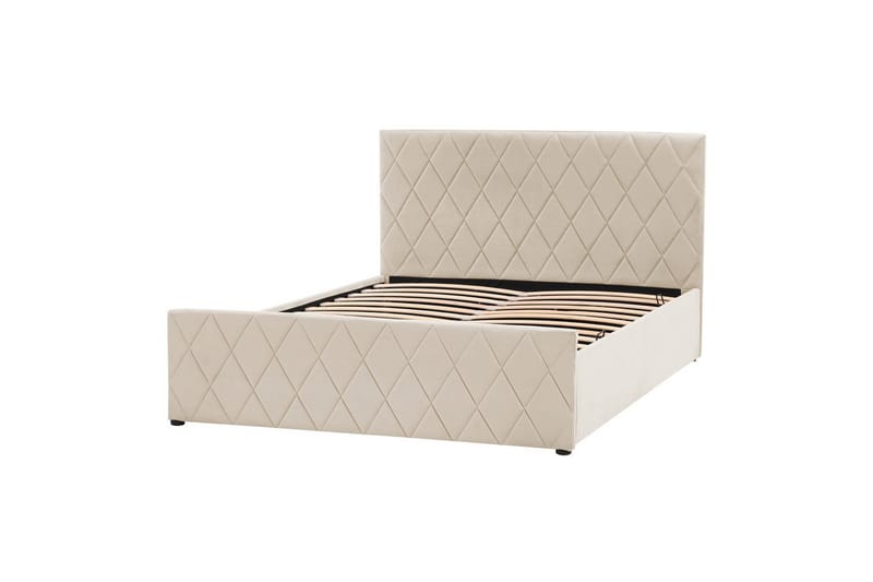 Seng med oppbevaring Rochefort - Beige, 140x200 cm - Møbler - Senger - Senger med oppbevaring