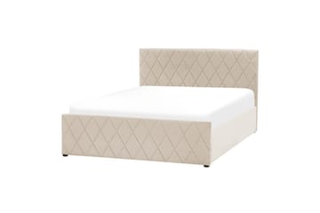 Seng med oppbevaring Rochefort - Beige, 140x200 cm - Møbler - Senger - Senger med oppbevaring