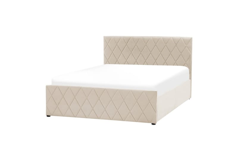 Seng med oppbevaring Rochefort - Beige, 140x200 cm - Møbler - Senger - Senger med oppbevaring