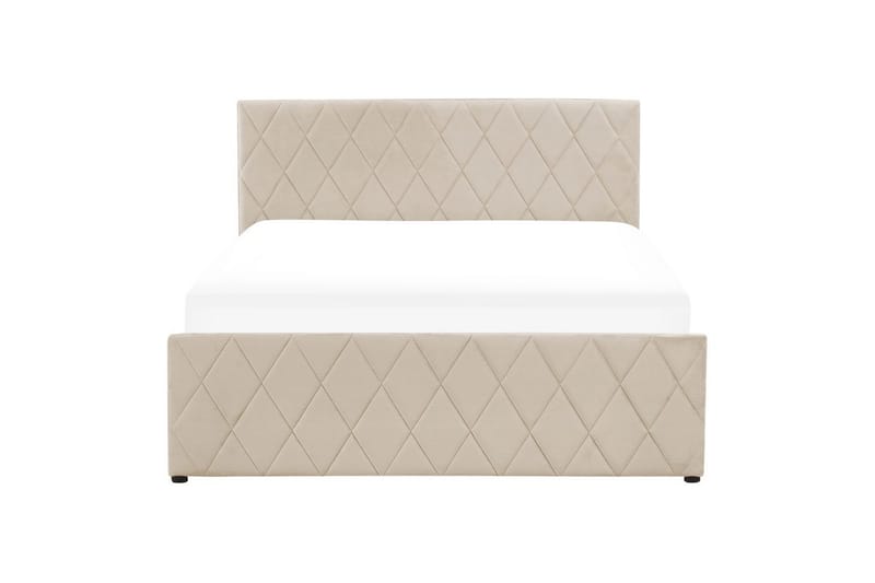 Seng med oppbevaring Rochefort - Beige, 140x200 cm - Møbler - Senger - Senger med oppbevaring