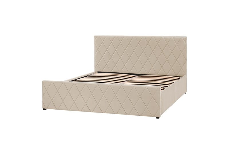 Seng med oppbevaring Rochefort - Beige, 160x200 cm - Møbler - Senger - Senger med oppbevaring