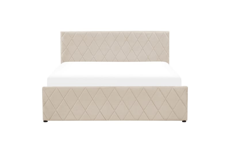 Seng med oppbevaring Rochefort - Beige, 160x200 cm - Møbler - Senger - Senger med oppbevaring