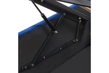 Seng med oppbevaring Rochefort - Blå, 180x200 cm - Møbler - Senger - Senger med oppbevaring