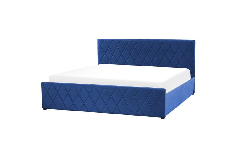 Seng med oppbevaring Rochefort - Blå, 180x200 cm - Møbler - Senger - Senger med oppbevaring