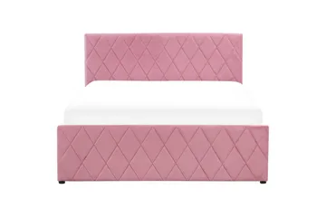 Seng med oppbevaring Rochefort - Rosa, 140x200 cm - Møbler - Senger - Senger med oppbevaring
