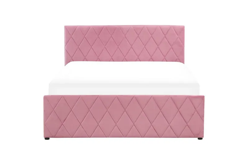 Seng med oppbevaring Rochefort - Rosa, 140x200 cm - Møbler - Senger - Senger med oppbevaring