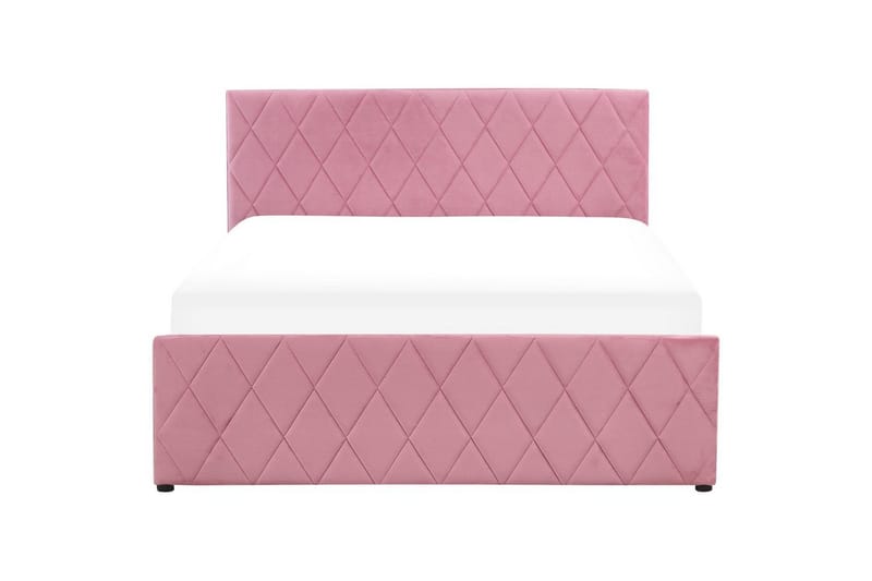 Seng med oppbevaring Rochefort - Rosa, 140x200 cm - Møbler - Senger - Senger med oppbevaring