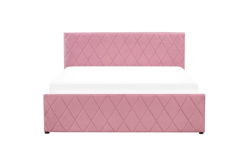 Seng med oppbevaring Rochefort - Rosa, 160x200 cm - Møbler - Senger - Senger med oppbevaring