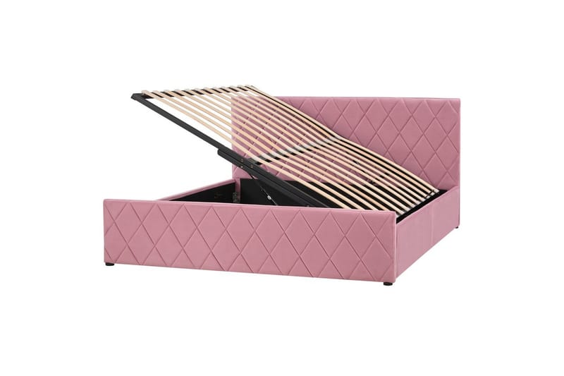 Seng med oppbevaring Rochefort - Rosa, 160x200 cm - Møbler - Senger - Senger med oppbevaring