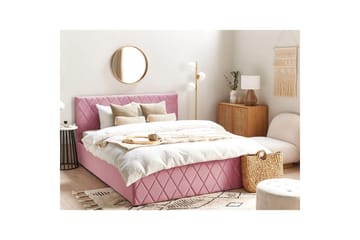 Seng med oppbevaring Rochefort - Rosa, 160x200 cm - Møbler - Senger - Senger med oppbevaring