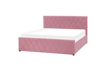 Seng med oppbevaring Rochefort - Rosa, 160x200 cm - Møbler - Senger - Senger med oppbevaring