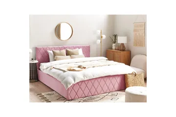 Seng med oppbevaring Rochefort - Rosa, 180x200 cm - Møbler - Senger - Senger med oppbevaring