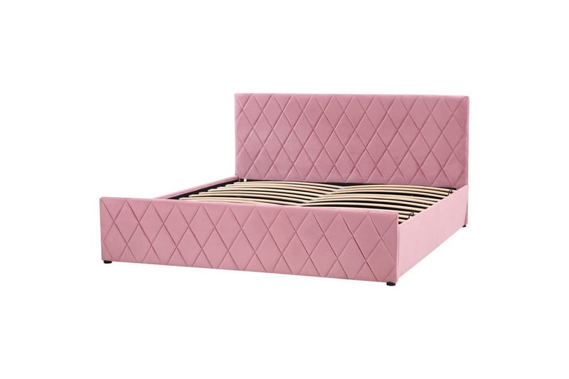 Seng med oppbevaring Rochefort - Rosa, 180x200 cm - Møbler - Senger - Senger med oppbevaring