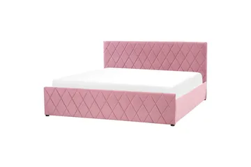 Seng med oppbevaring Rochefort - Rosa, 180x200 cm - Møbler - Senger - Senger med oppbevaring