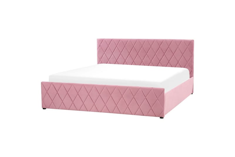 Seng med oppbevaring Rochefort - Rosa, 180x200 cm - Møbler - Senger - Senger med oppbevaring