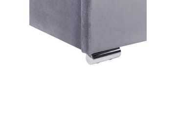 Seng med oppbevaring Rouen - Grå, 140x200 cm - Møbler - Senger - Senger med oppbevaring