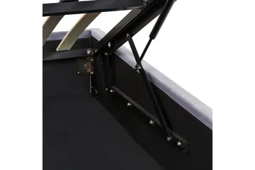 Seng med oppbevaring Rouen - Grå, 140x200 cm - Møbler - Senger - Senger med oppbevaring