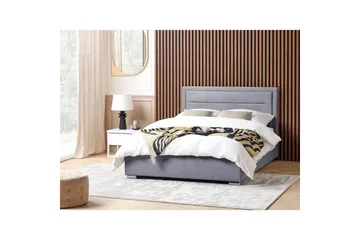 Seng med oppbevaring Rouen - Grå, 160x200 cm - Møbler - Senger - Senger med oppbevaring