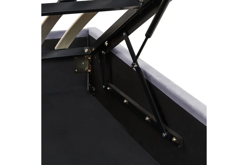 Seng med oppbevaring Rouen - Grå, 180x200 cm - Møbler - Senger - Senger med oppbevaring