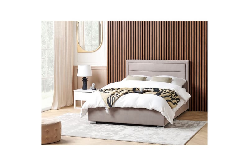 Seng med oppbevaring Rouen - Taupe, 140x200 cm - Møbler - Senger - Senger med oppbevaring
