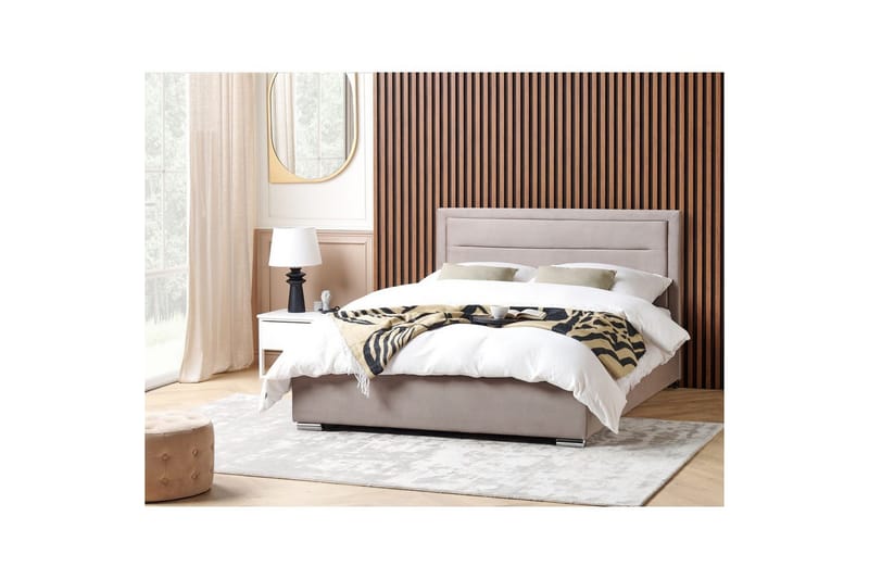 Seng med oppbevaring Rouen - Taupe, 180x200 cm - Møbler - Senger - Senger med oppbevaring
