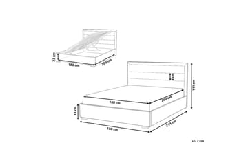 Seng med oppbevaring Rouen - Taupe, 180x200 cm - Møbler - Senger - Senger med oppbevaring