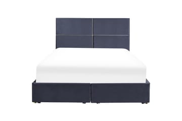 Seng med oppbevaring Vernoyes - Svart, gull, 160x200 cm - Møbler - Senger - Senger med oppbevaring