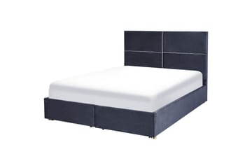 Seng med oppbevaring Vernoyes - Svart, gull, 160x200 cm - Møbler - Senger - Senger med oppbevaring