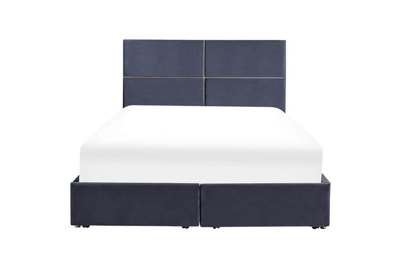 Seng med oppbevaring Vernoyes - Svart, gull, 160x200 cm - Møbler - Senger - Senger med oppbevaring