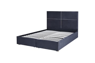 Seng med oppbevaring Vernoyes - Svart, gull, 160x200 cm - Møbler - Senger - Senger med oppbevaring