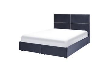 Seng med oppbevaring Vernoyes - Svart, gull, 180x200 cm - Møbler - Senger - Senger med oppbevaring