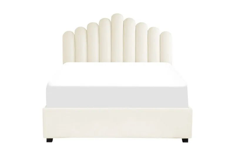 Seng med oppbevaring Vincennes - Hvit, Svart, 140x200 cm - Møbler - Senger - Senger med oppbevaring