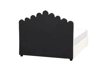 Seng med oppbevaring Vincennes - Hvit, Svart, 140x200 cm - Møbler - Senger - Senger med oppbevaring